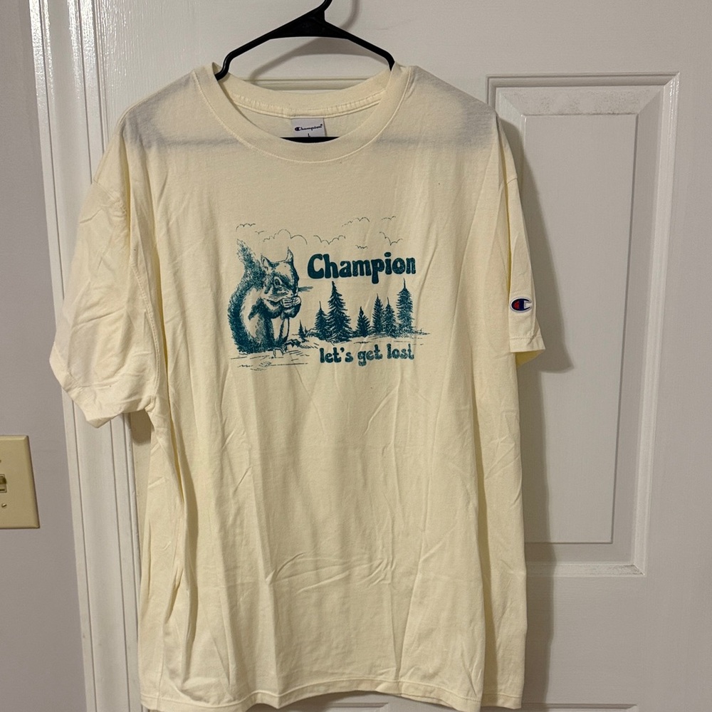 Champion Cream 'Let's Get Lost' Graphic Tee
